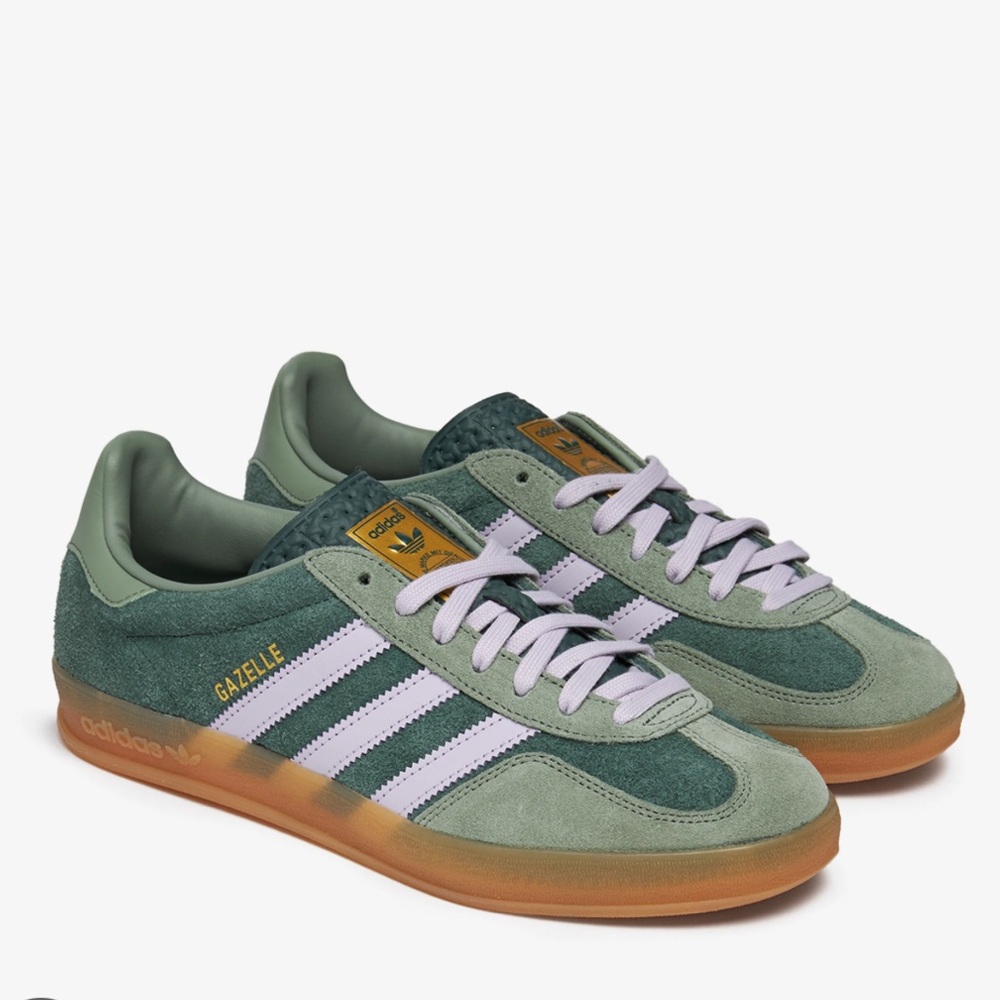 Adidas Gazelle Indoor Green and White Sneakers Men’s size 9